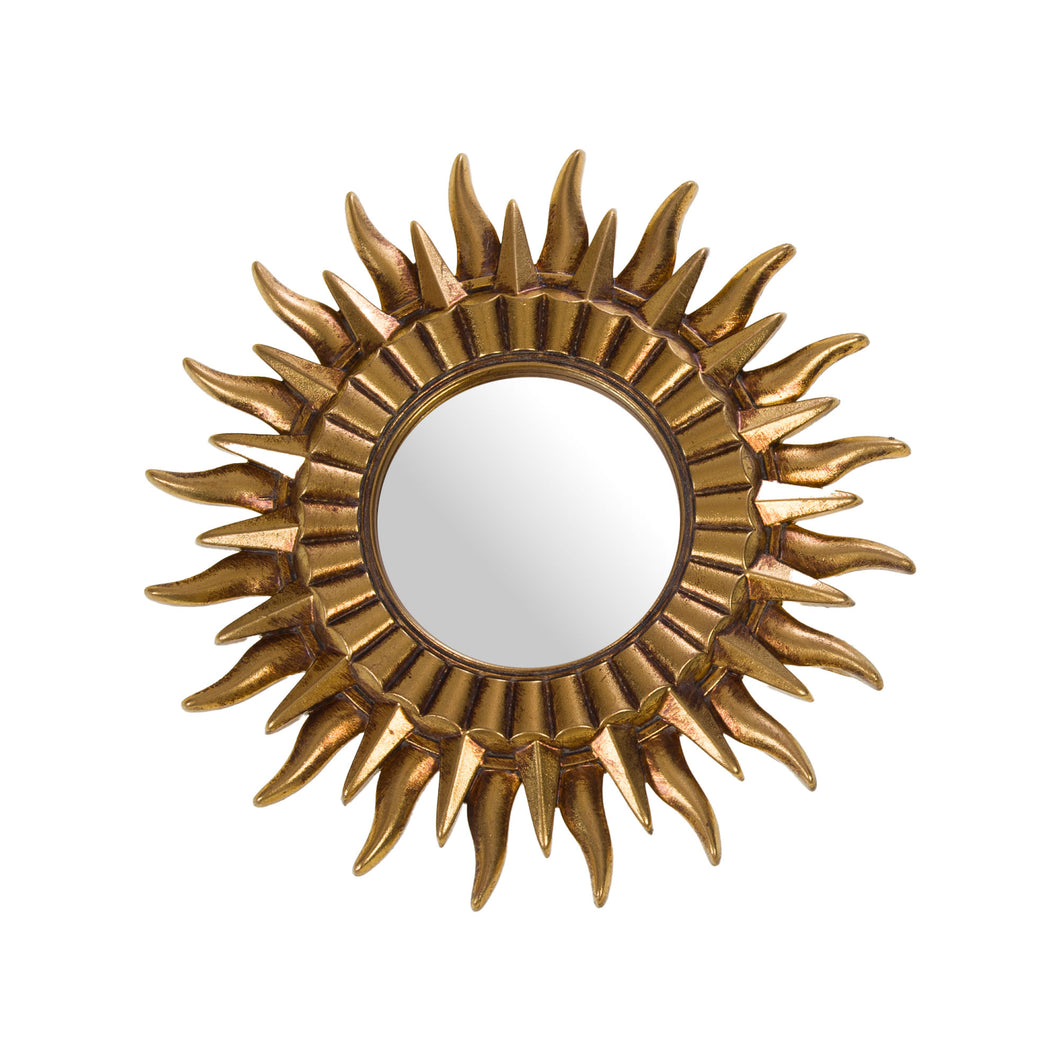 Miroir Soleil doré 23cm