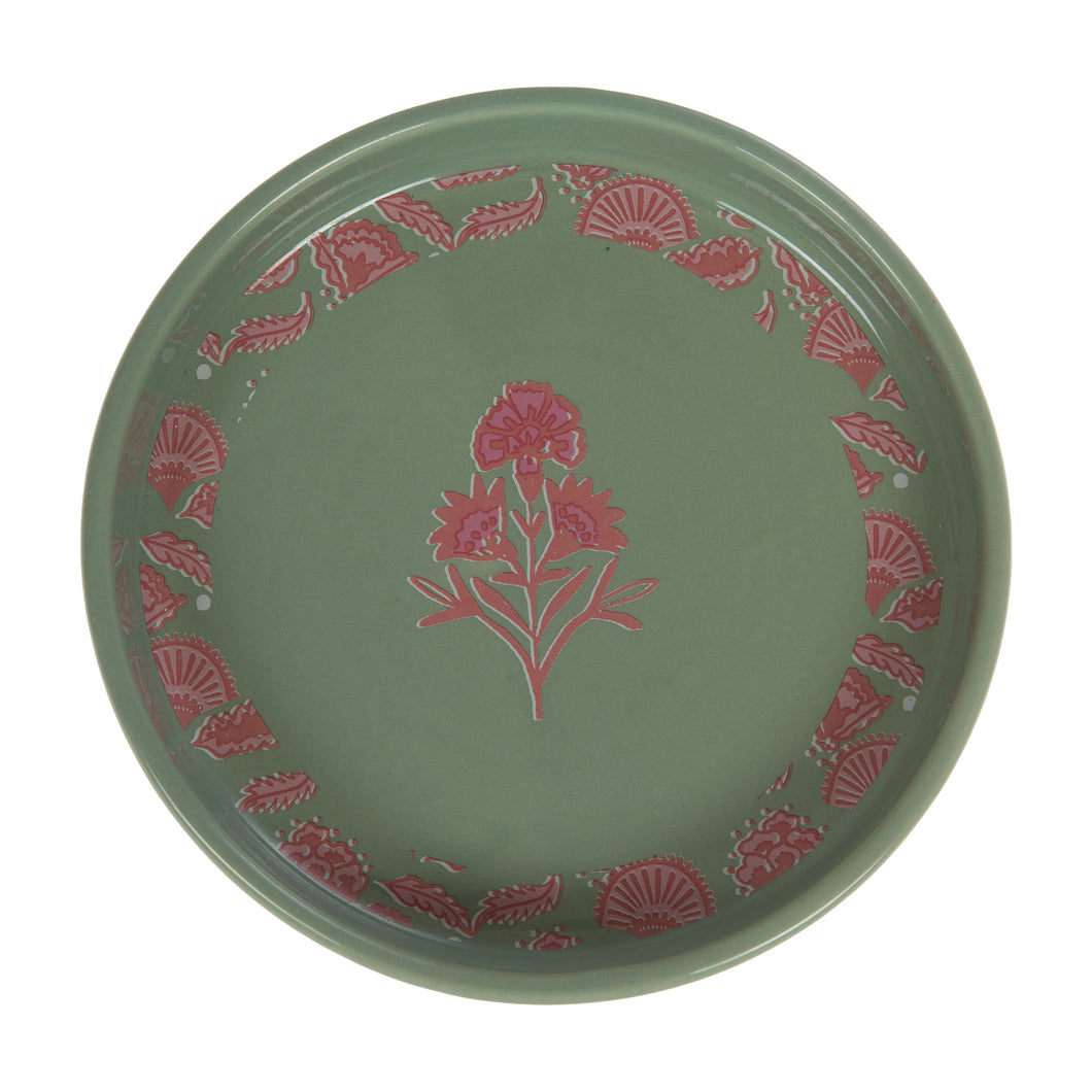 Coupelle céramique vert rouge