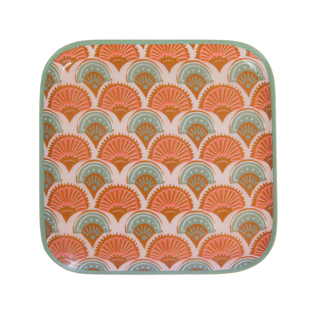 Plateau carré orange