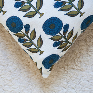 Coussin Fleur Bleue