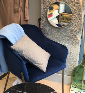 Chaise/fauteuil en velours bleu électrique - retirer en boutique